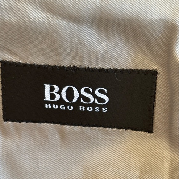 BOSS Boss Hugo 46L gray tan blue plaid wool
Sports coat suit jacket long - Picture 4 of 12